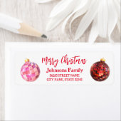 Retro-stilvolle Disco-Kugeln Rote Schrift Weihnach (Insitu)