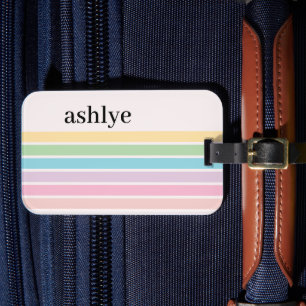 RETRO STILVOLLE MODERNE PERSONALISIERTE NAME GEPÄCKANHÄNGER