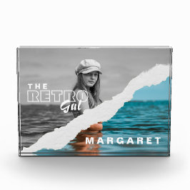 Retro Stilvolle Schwarz/Weiß Portrait Foto Display