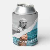 Retro Stilvolle Schwarz/Weiß Portrait Foto Display Dosenkühler (Kanne Vorderseite)