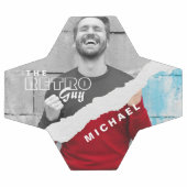 Retro Stilvolle Schwarz/Weiß Portrait Foto Display Fußball (Flach)