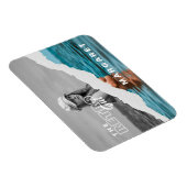 Retro Stilvolle Schwarz/Weiß Portrait Foto Display Magnet (Rechte Seite)