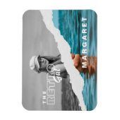 Retro Stilvolle Schwarz/Weiß Portrait Foto Display Magnet (Vertikal)