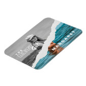 Retro Stilvolle Schwarz/Weiß Portrait Foto Display Magnet (Linke Seite)