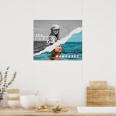 Retro Stilvolle Schwarz/Weiß Portrait Foto Display Poster (Küche)