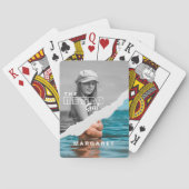 Retro Stilvolle Schwarz/Weiß Portrait Foto Display Spielkarten (Rückseite)