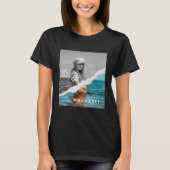 Retro Stilvolle Schwarz/Weiß Portrait Foto Display T-Shirt (Vorderseite)