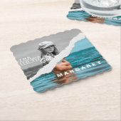 Retro Stilvolle Schwarz/Weiß Portrait Foto Display Untersetzer (angewinkelt)