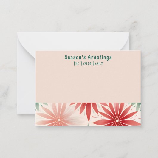 Retro Stilvolle Weihnachtsfeierlichkeiten Mitteilungskarte (Vorderseite)