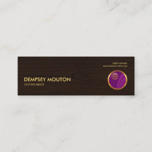 Retro stilvoller beruflicher hölzerner Korn Mini Visitenkarte