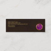 Retro stilvoller beruflicher hölzerner Korn Mini Visitenkarte (Rückseite)