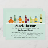 Retro Stock die Bar-Party Einladung (Vorne/Hinten)
