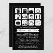 Retro Stock die Küchendusche Einladung (Vorne/Hinten)