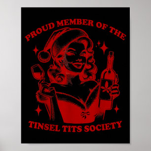 Retro stolzes Mitglied der Tinsel-Gesellschaft Lad Poster