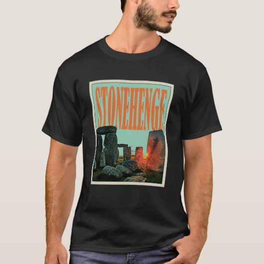 Retro Stonehenge England Souvenir T-Shirt (Vorderseite)