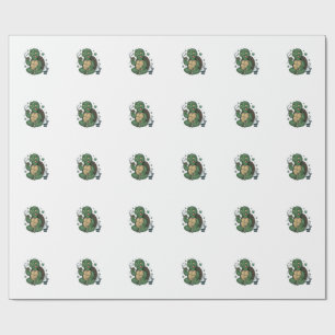 Retro-Stoner-Schildkröte-Vektor-Shirt-Design_1 Geschenkpapier