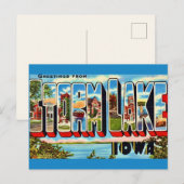 Retro Storm Lago Maggiore Postkarte (Vorne/Hinten)