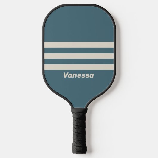 Retro Storm Three über Strike mit Name Pickleball Schläger (Vorderseite)