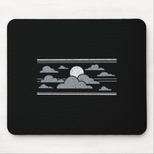 Retro Stormy Halloween Moon Mousepad