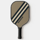 Retro Stormy Wüste Drei Streifen mit Namen Pickleball Schläger (Rückseite)