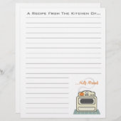 Retro Stove Moderne Küche Rezept Papier (Vorne/Hinten)