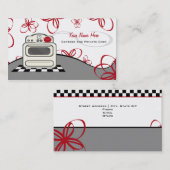 Retro Stove Red Kitchen Catering / Koch Visitenkarte (Vorne/Hinten)