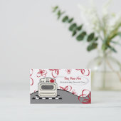 Retro Stove Red Kitchen Catering / Koch Visitenkarte (Stehend Vorderseite)