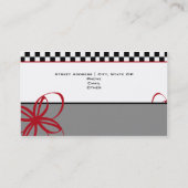 Retro Stove Red Kitchen Catering / Koch Visitenkarte (Rückseite)