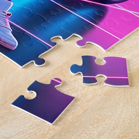 Retro-Strahlung: Neon Nostalgie Puzzle (Seite)