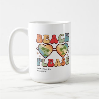 Retro-Strand Bitte Sonnenuntergang Palmen Sonnenbr Kaffeetasse