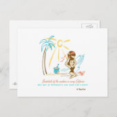 Retro 'Strand Bombshell Postkarte (Vorne/Hinten)