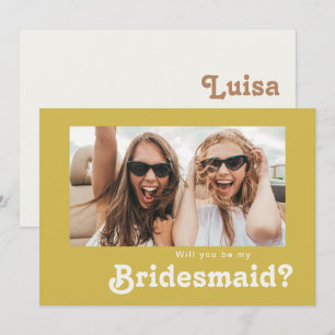 Retro-Strand Gold-Foto-Jungfrauen-Damen-Einladun Einladung