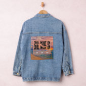 Retro-Strand-Kunst im Chill-Mood Jeansjacke (Hangar)