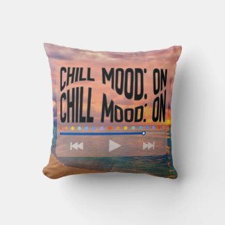 Retro-Strand-Kunst im Chill-Mood Kissen