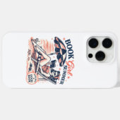 Retro-Strand-Lesemädchen-Sommer Case-Mate iPhone Hülle (Rückseite (Horizontal))
