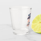 Retro-Strand-Lesemädchen-Sommer Schnapsglas (Links)
