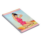 Retro-Strand-Pin-Up Notizblock (Rechte Seite)