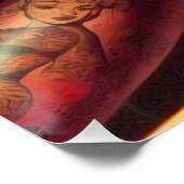 Retro-Strand-Pin-up Poster (Ecke)