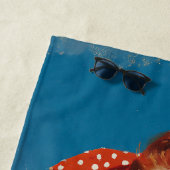 Retro-Strand-Pin-Up Strandtuch (Beispiel)