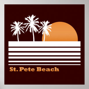 Retro Strand-Plakat St. Peter Poster