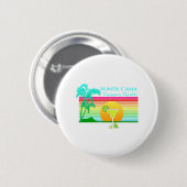Retro Strand Punta Cana Margarita Button (Vorne & Hinten)