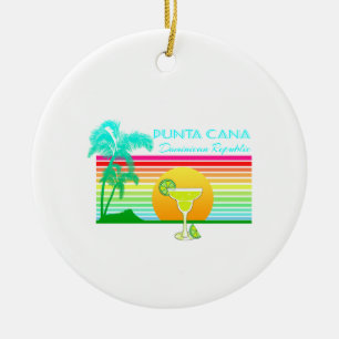 Retro Strand Punta Cana Margarita Keramik Ornament
