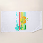 Retro Strand Punta Cana Margarita Strandtuch (Vorderseite)