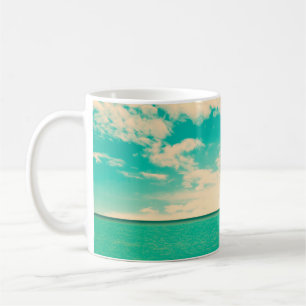 Retro Strand, Retro, Poster, Foto, Hintergrund Kaffeetasse