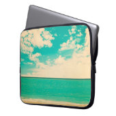 Retro Strand, Retro, Poster, Foto, Hintergrund Laptopschutzhülle (Vorderseite Links)