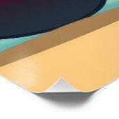 Retro-Strand-Sonnenbrille und Sonne Poster (Ecke)