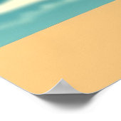 Retro-Strand-Sonnenbrille und Sonne Poster (Ecke)