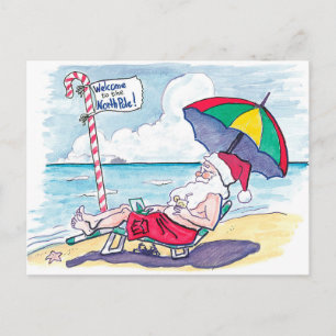 Retro-Strand Weihnachtsmann Weihnachten