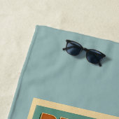 Retro-Strandleben Hai-Angeln Pin-Up Strandtuch (Beispiel)