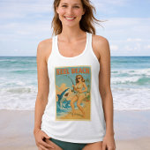Retro-Strandleben Hai-Angeln Pin-Up Tank Top